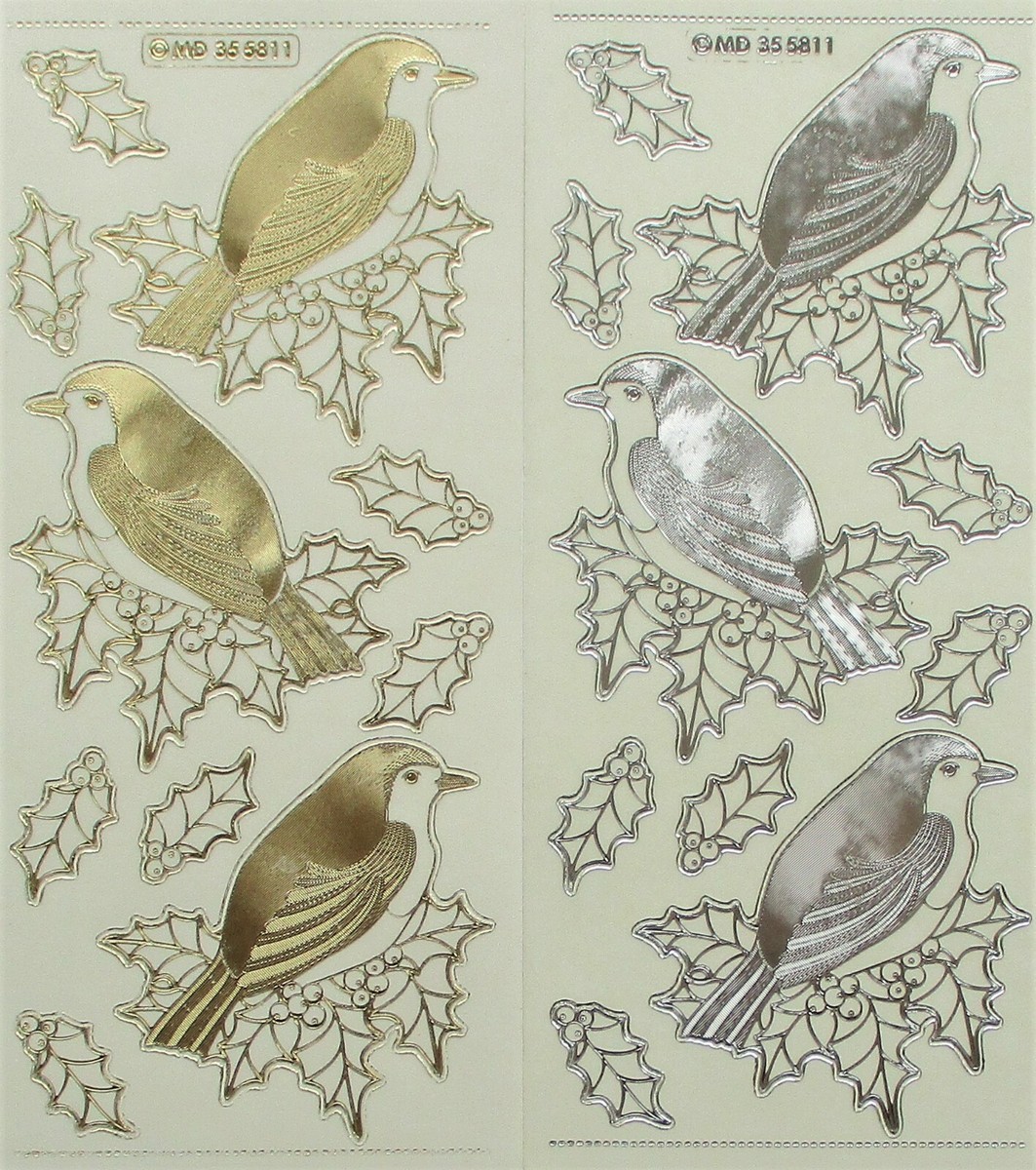 Festive Robin Peeloff Stickers Festive Robin Peeloff Stickers