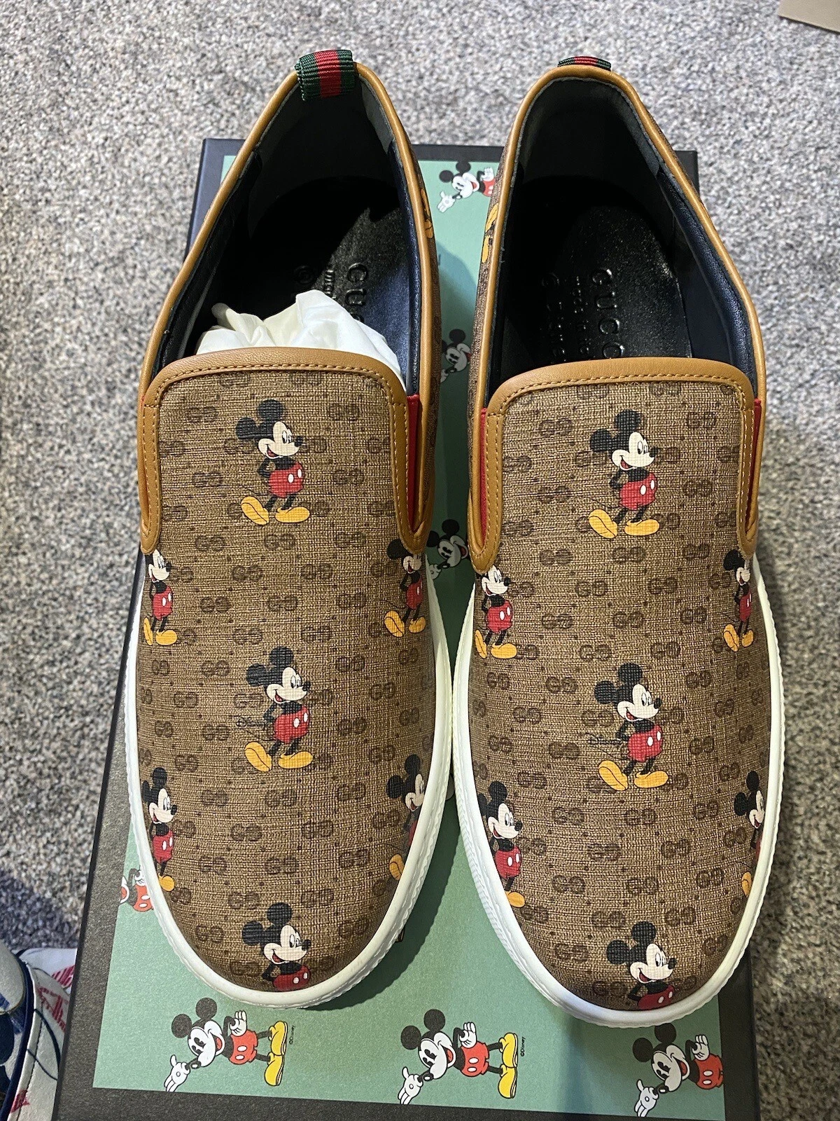 Chaussures mules plates Gucci pour hommes espadrilles taille 8 Royaume Uni