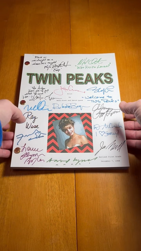 Twin Peaks Pilot Script Cast-Signed- Autograph Reprints- Dale Cooper - Video 1 of 1