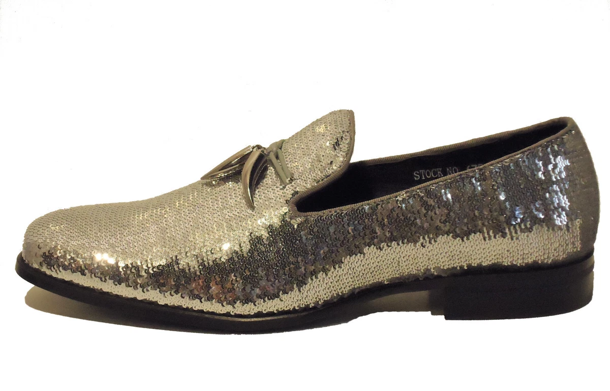 AM 6759 Mens Fancy Showman Dress Loafers Glittering Shiny | eBay