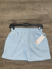 NEW Fleece Factory Kids 8 Sweatshorts - Light Blue