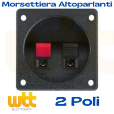 Morsettiera a Molla per Casse Audio Altoparlante Speaker 2 poli