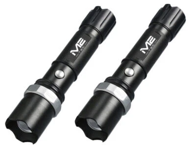 2x Led Taschenlampe Polizei Lampe Swat Cree Zoom 1000 m Leuchtweite 2x Akku