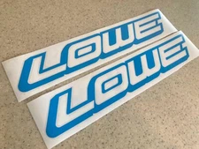Lowe Vintage Boat Decals Sky Blue 18" Die-Cut Vinyl 2-Pak + FREE Shipping!