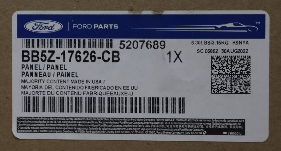 NEW OEM Ford Front Bumper Lower Valance Panel BB5Z-17626-CB