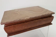 Vintage 1970s Dante Carpenter's Bench Jewelry Trinket Box Mahogany Chipstone