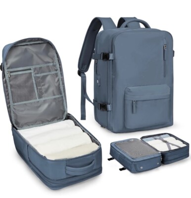 WONHOX Large Travel Backpack Carry on Flight Approved Laptop Work Business Backp