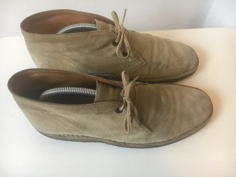 Ralph Lauren Hombres Botas Desierto Gamuza Suela Crepé Italia 8D $495 Polo Foto 4 de 4