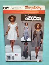 Simplicity 8015 Sewing Pattern SZ 12-20 Uncut Misses' / Woman's Dress - S8015