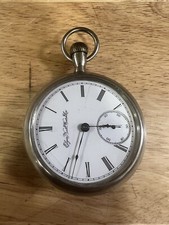 Antique Elgin Pocket Watch Silver No. 1482394