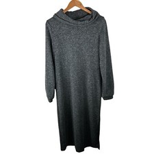 NWT Banana Republic Cowl Neck Sweater Dress Gray Medium Sheath Turtleneck