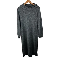 NWT Banana Republic Cowl Neck Sweater Dress Gray Medium Sheath Turtleneck