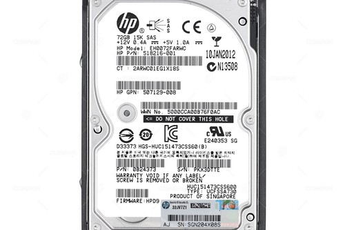 512743-001 HP HDD 73GB 15K SAS 6G 2.5" SFF HOT-SWAP - Picture 4 of 8