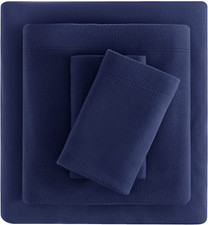 Plush Micro Fleece Queen Bed Sheet Set - Soft Polar Fleece Velvet