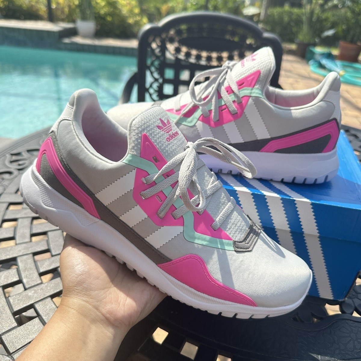 adidas JRJ3682 グレー/ピンク 240 adidas JRJ3682 グレー/ピンク 240