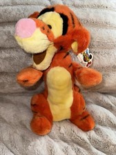 Disney 14  Tigger Plush Big Smile Curly Tail - Winnie the Pooh Tags Mouseketoys