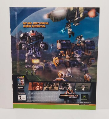 Mechassault 2 Lone Wolf 2005 Magazine Print Ad Poster Official Art Xbox 