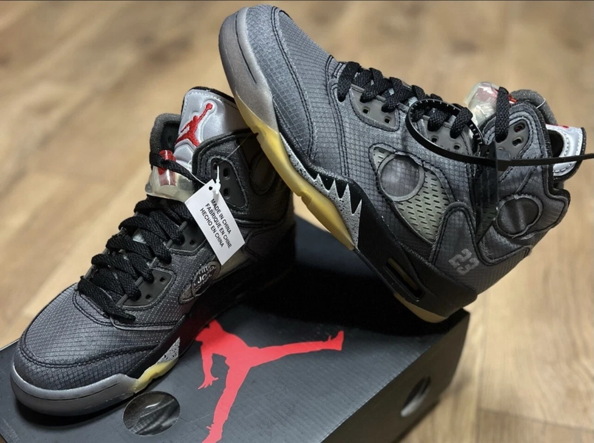 Sz 5 Mens- Brand New 2020 Off-White x Air Jordan 5 Retro SP 'Muslin'  CT8480-001