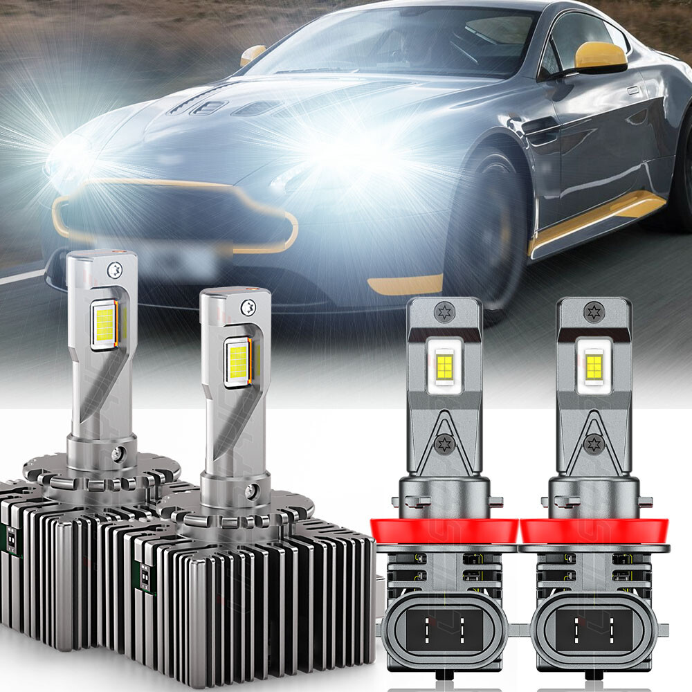 For Aston Martin V12 Vantage 2010-2017 H11 D1S LED Headlight Hi/Lo beam Bulb US