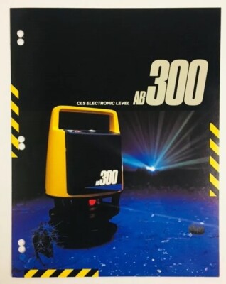 Vintage CLS Laser Systems AB 300 Electronic Level Brochure Illustrated Booklet