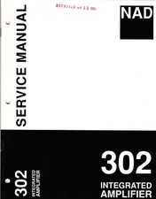 Manuale di servizio amplificatore integrato originale NAD 302