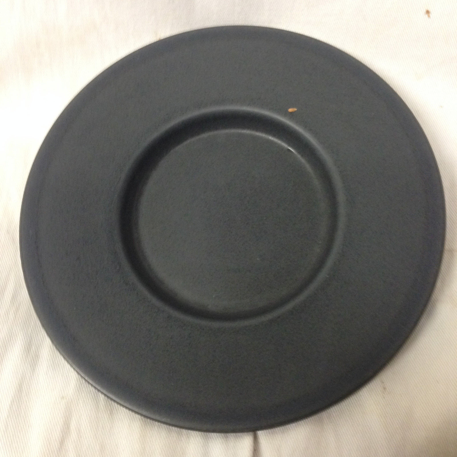 CALVIN KLEIN KOHL SAUCER 6 1/2" BLACK GREY MATTE SWID POWELL STONEWARE