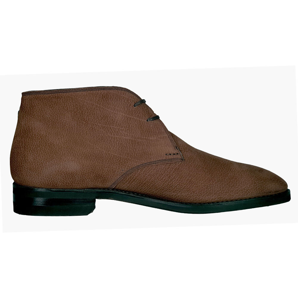 Bally Skiligny 6237887 Men's Brown Grained Calf Leather Desert