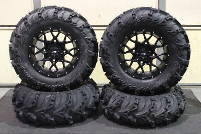SCRAMBLER XP1000 27'' MUD LITE II & 14'' HURRICANE ATV TIRE & WHEEL KIT POL1CA
