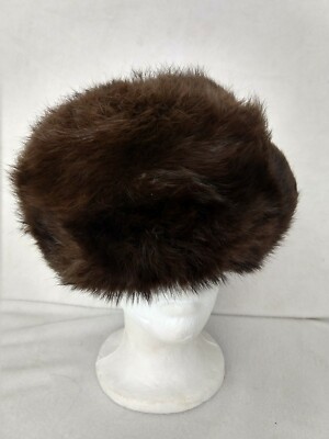 XS Vintage PMK Russian Mink Fur Ear Flaps Hat