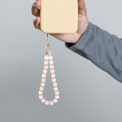 Różowa kryształowa lampa na telefon komórkowy Charm Strap Koraliki Smycz do telefonu komórkowego - Zdjęcie 6 z 12