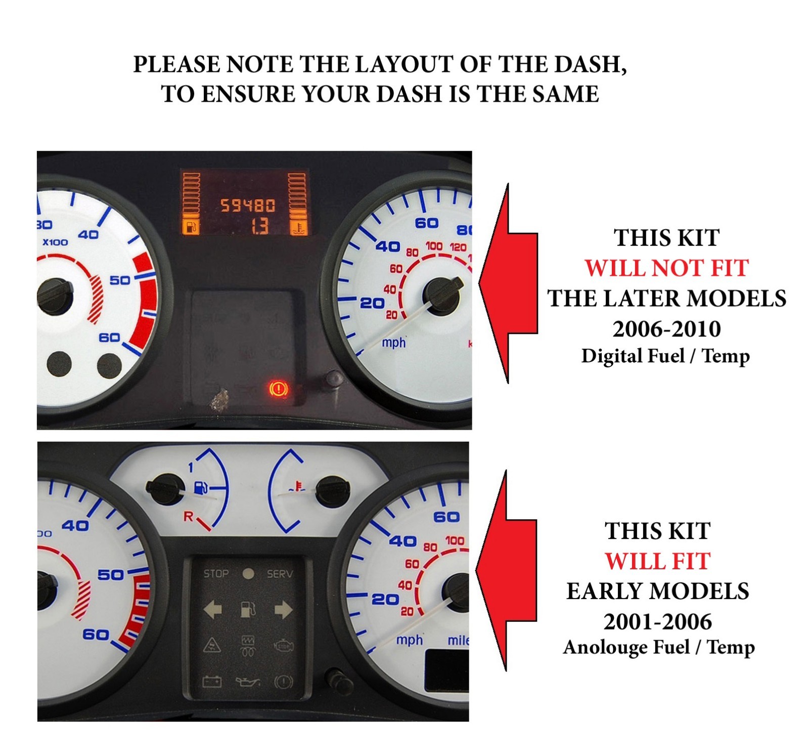 Vauxhall Vivaro van 0106 interior speedo dash lighting bulb upgrade dial kit eBay