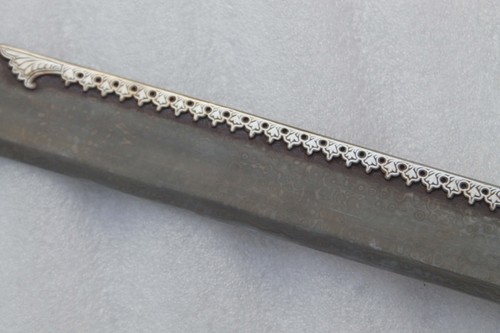 old antique Mughal Maratha traditional silver damascened damascus stee blade - Picture 11 of 23