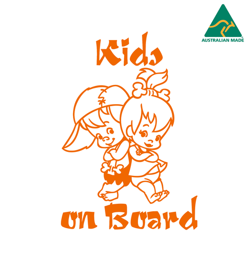 KIDS ON BOARD Warning Vinyl Decal Sticker 13 cm x 19 cm - Picture 10 of 16