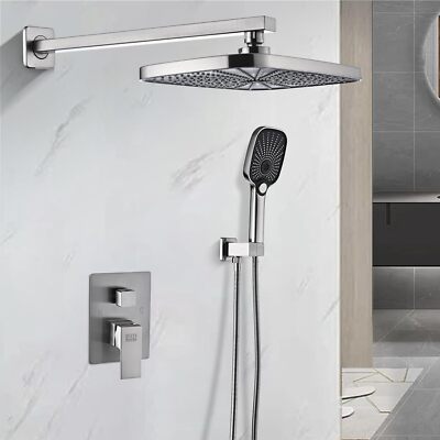 BOCH MAN 12in. Luxury Rain Mixer Shower Combo Set Wall Mounted