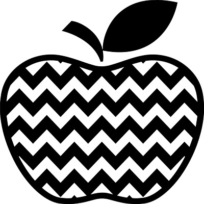 Chevron Apple Lehrer Schule Bildung Vinyl Aufkleber Sticker für Auto/Fenster/Wand