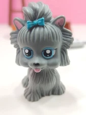 My Pet Pals Chic Boutique 2.5” tall dog figure Puppy Blue Bow Toungue Out Cool