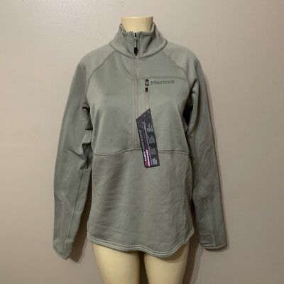 Marmot NWT $130 Olden Polartec Half Zip Long Sleeve Top Women s Sz XL Vetiver