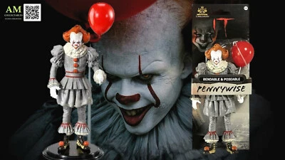 NOBLE COLLECTION BENDYFIGS - STEPHEN KING IT 2 PENNYWISE - BIEGE- FIGUR