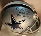 Bob Lilly Signed & Inscibed Dallas Cowboys Football Mini-Helmet Lilly Hologram
