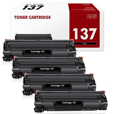 4 PK For Canon 137 Black Toner Cartridge ImageClass MF216n MF232w MF236n Printer