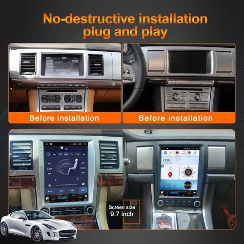 For Jaguar XF 2004-2015 Android Car Radio Tesla screen 2Din Stereo Receiver 128G - Picture 2 of 10