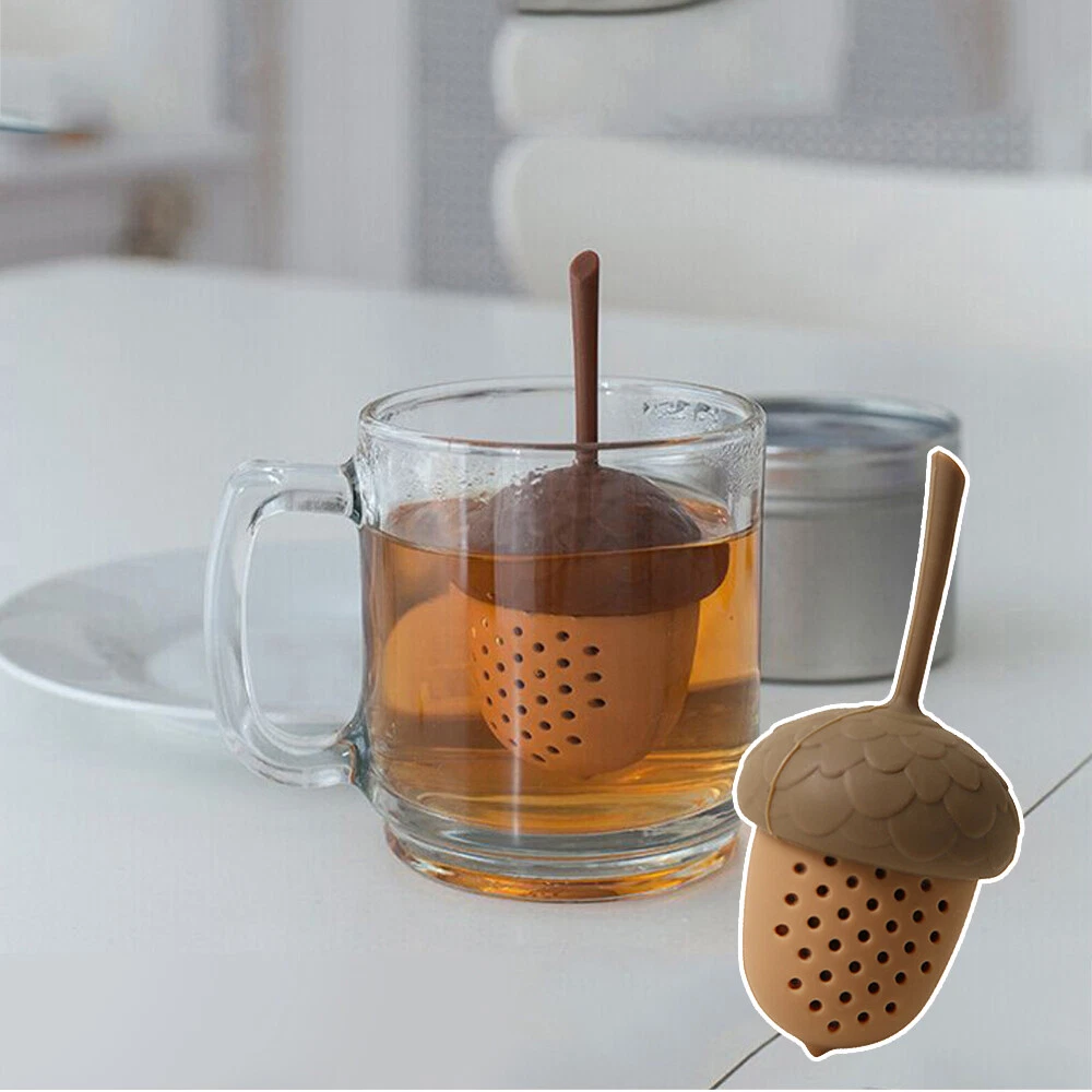 Infusore per tè a foglie sfuse da 1 pezzi con gocciolatoio, colino da tè in acciaio inossidabile per teiera