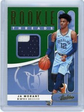 2019/20 Panini Absolute Memorabilia Rookie Threads Green patch #RT-JMT Ja Morant