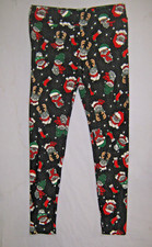 Leggings-Christmas Cats-Multicoloron Black- Size Small 4-6 
