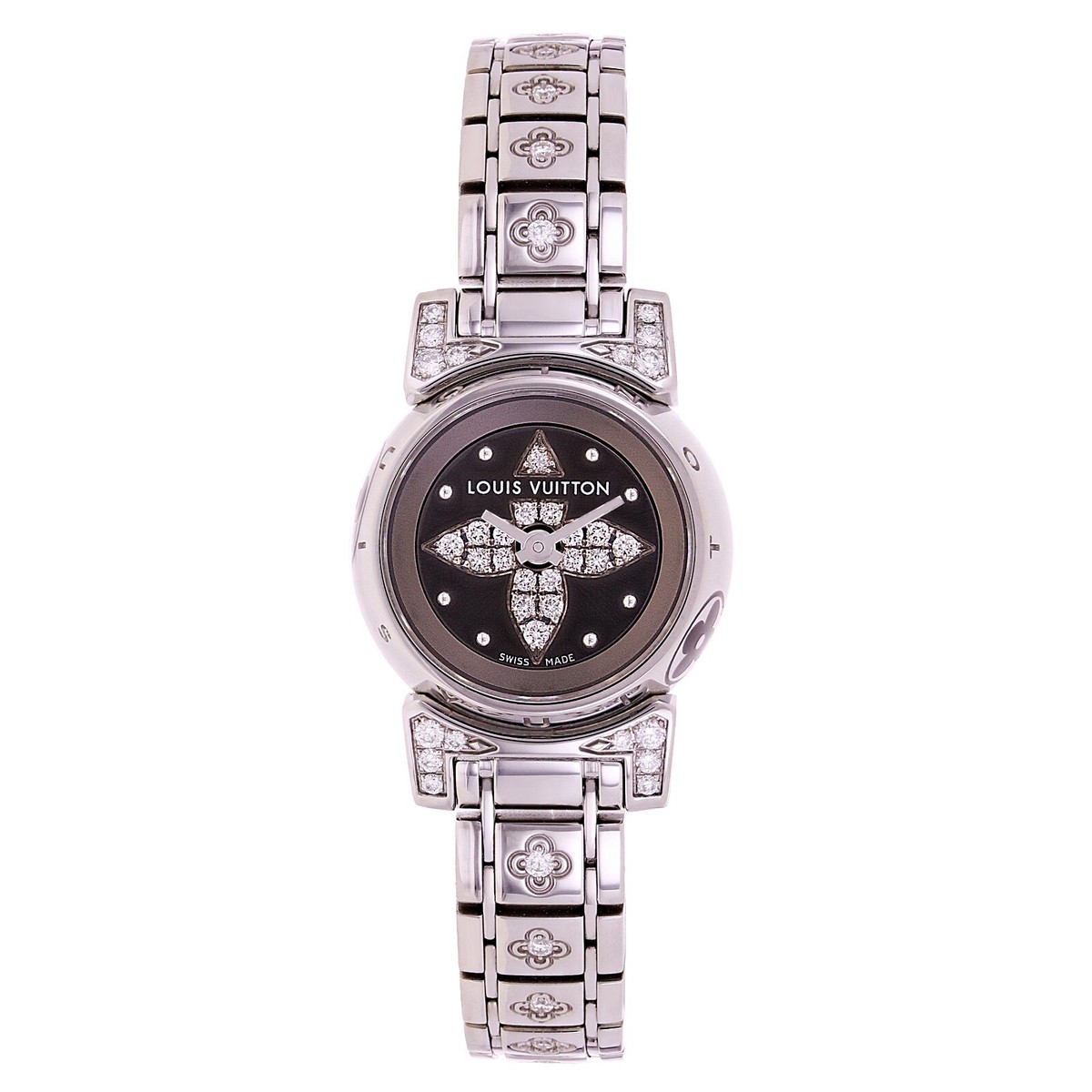 LOUIS VUITTON Tambour Bijou Q151P Rug Diamond Quartz Ladies Watch_956894 Louis Vuitton Tambour Bijou Stainless Steel Quartz Watch  main image 2