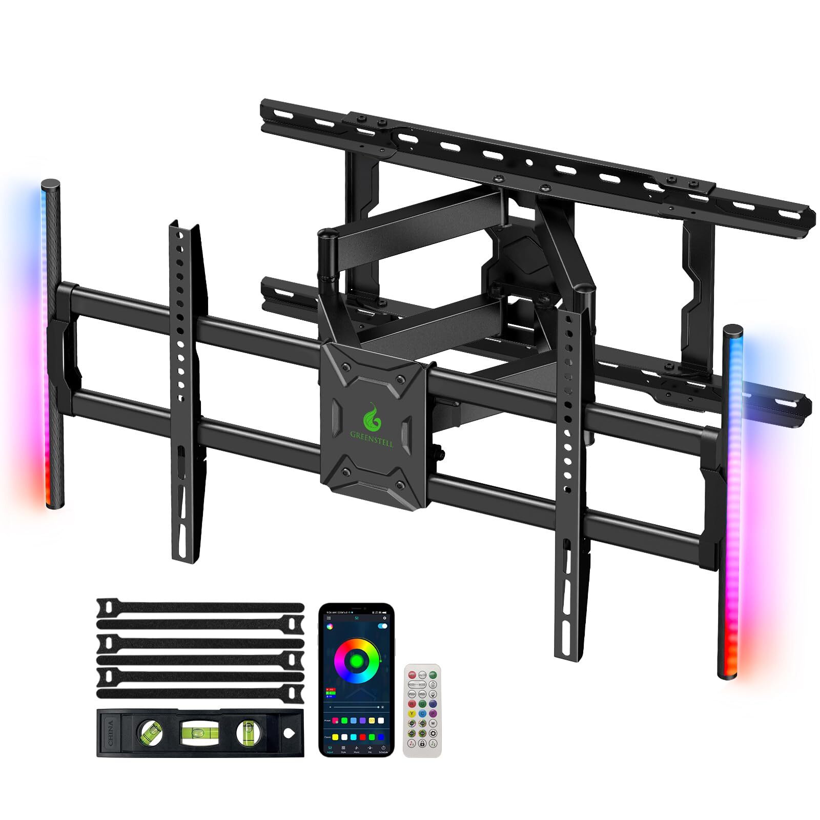 Tv Mount With Led Lights Tv Wall Mount For 4784 Inch Tvs Full Motion Tv Bracket-image
