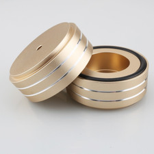 2Pcs 58x22mm Aluminium HIFI Speaker Amp Turntable DAC Isolation Feet Base Pad