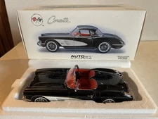 AUTOart Millenium 1:18 scale 1959 Chevy Corvette  Sports Car, Tuxedo Black w/Box