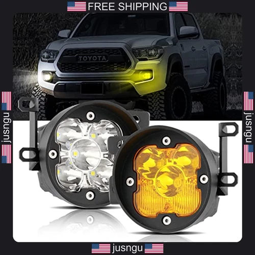 Auxbeam XP-Ultra Series 3-Inch Fog Light Brackets for Toyota Tacoma, 4Runner, - product listing photo