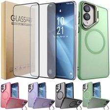 For Samsung Galaxy S25 Edge 5G Hybrid Case Lens Kickstand Cover Screen Protector